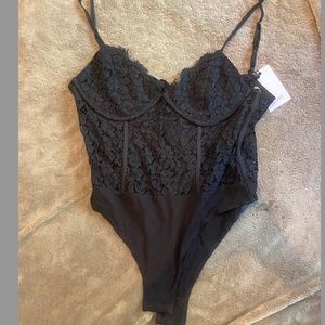 Black lace bodysuit